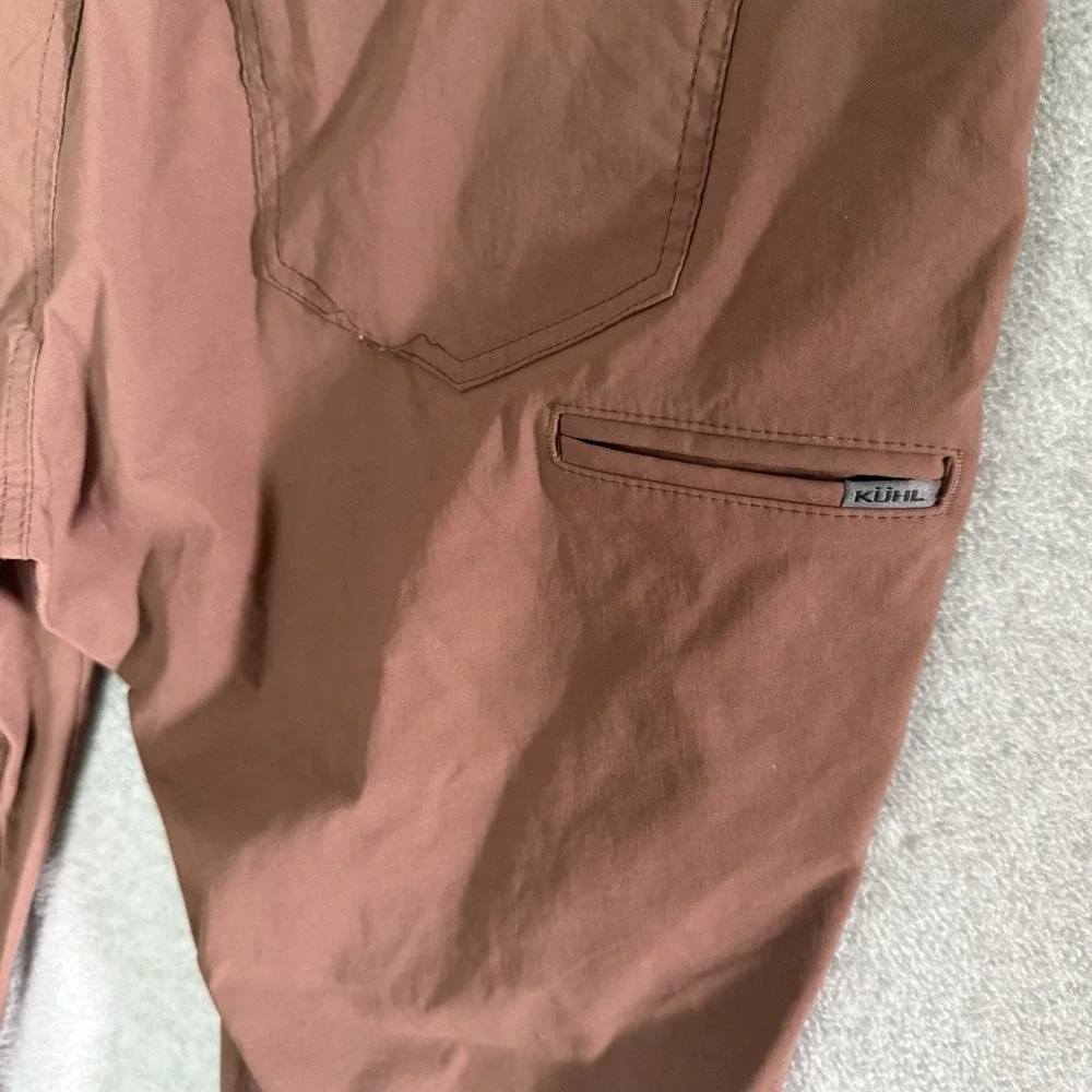 Kuhl Renegade Recon Pants Men 34x30 Red Brown Hiking Chino Nylon Spandex Stretch